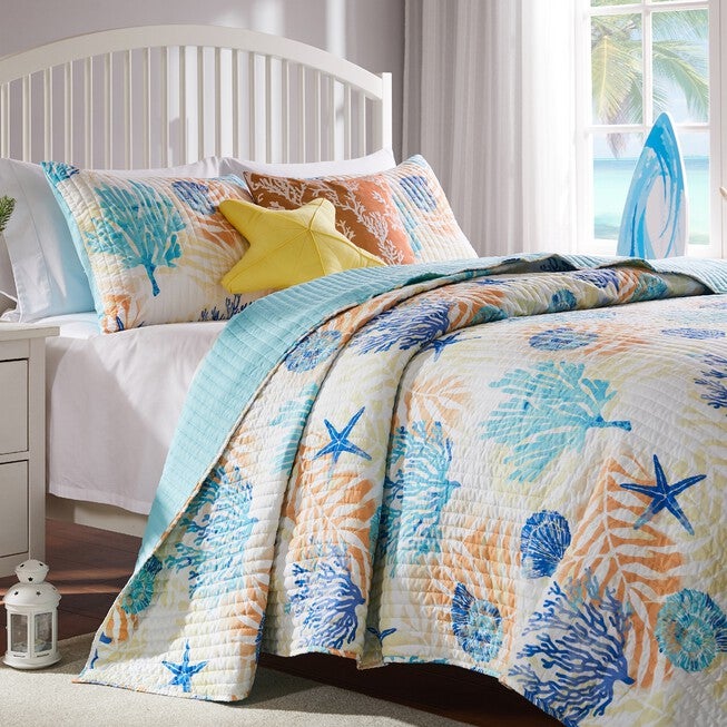 Montego Quilt And Pillow Sham Set, , alternate image number null