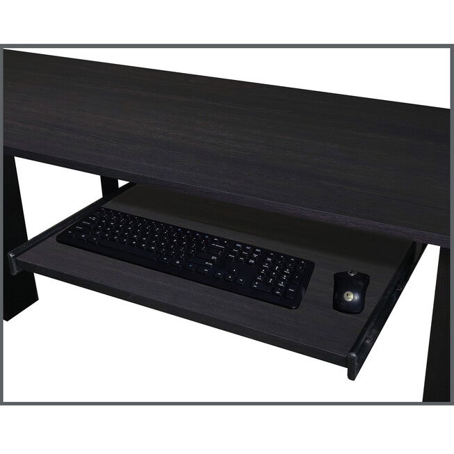 Saint Birch Ansel 56 Inches L-Desk With Keyborad Pullout Tray Writing Desk, , alternate image number 4