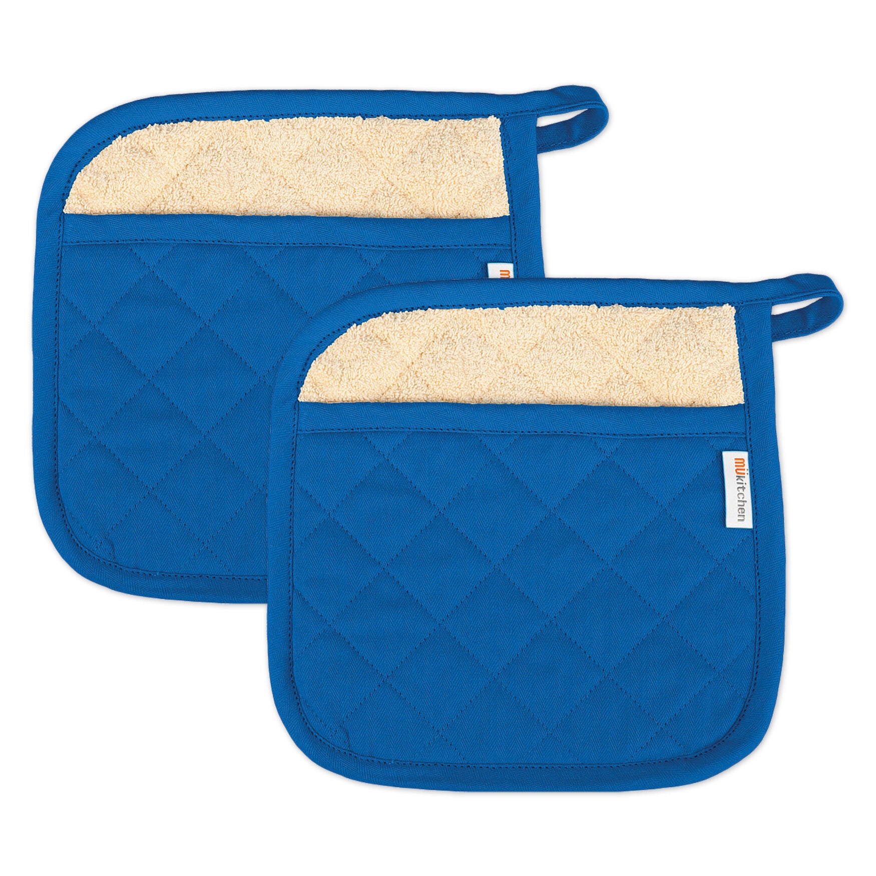 Solid Twill Potholder, Set 2, BLUEBERRY, hi-res image number 0