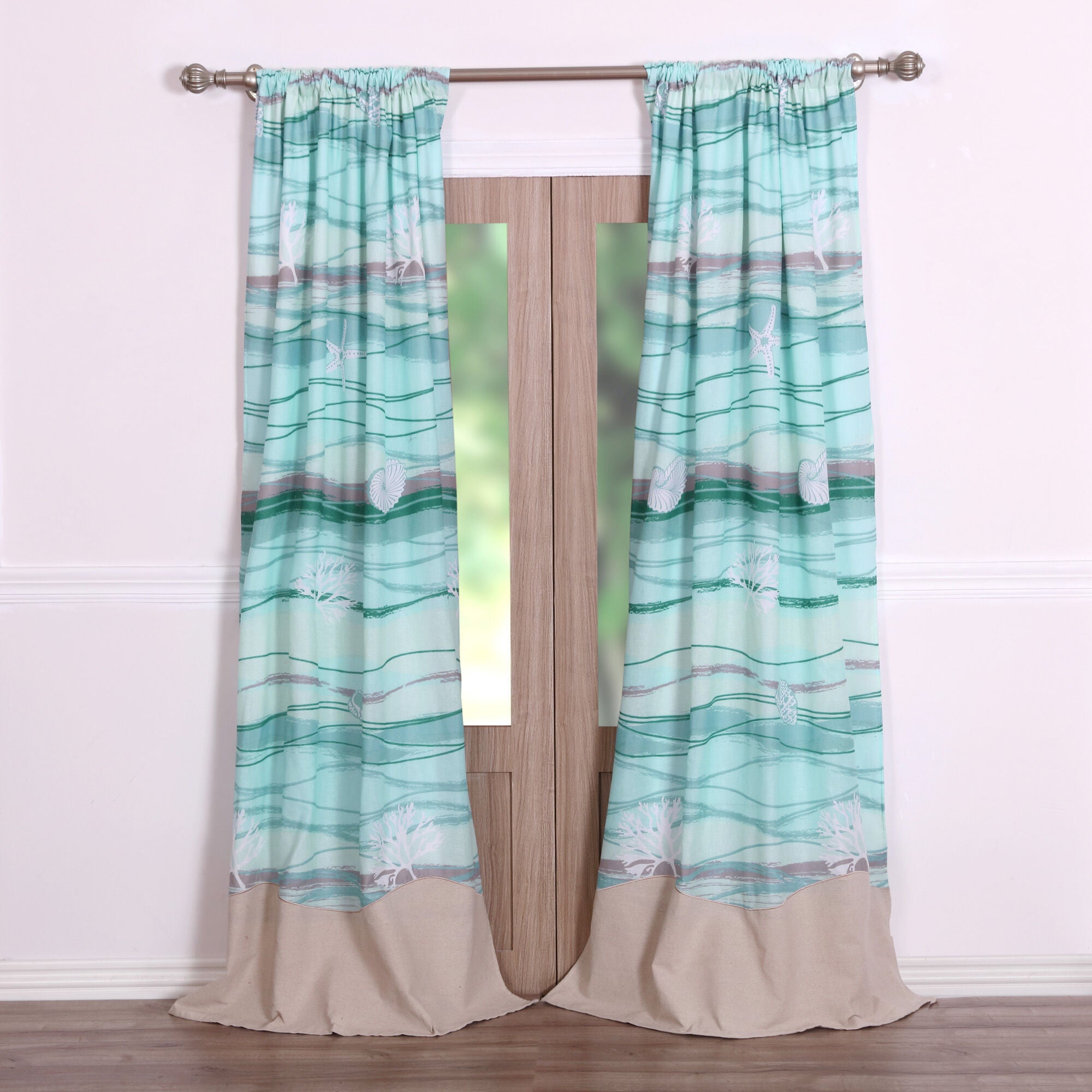 Maui Window Curtain Panels, Set of 2, 84 inches, MULTI, hi-res image number 0