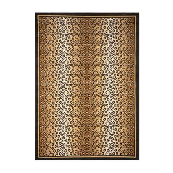 Zone Leopard Print Rug, 5'2"x7'4", EBONY, hi-res image number null