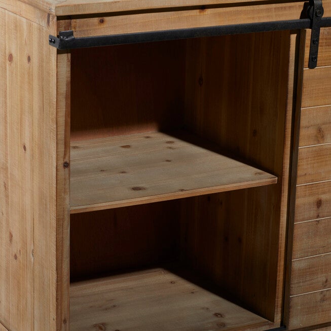 Brown Chinese fir Wood Rustic Cabinet, 32x44x19, , alternate image number 9