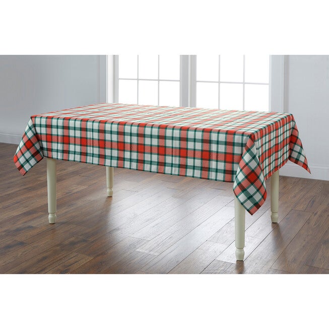 HOLIDAY KITCHEN 52 inchesSQ. PLAID TABLECLOTH, PLAID, hi-res image number null