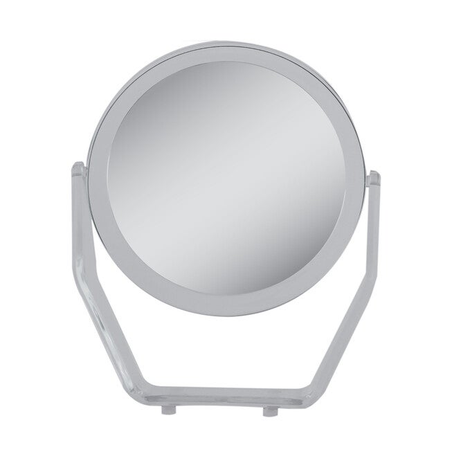 7'' Round Dual-Sided Rotating Countertop Mirror, CLEAR, hi-res image number 0