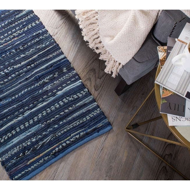 Multi Nautical Blue Rag Rug 50X80Cm, , alternate image number null