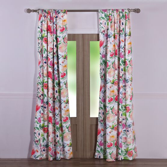 Blossom Curtain Panel Pair , MULTI, hi-res image number null