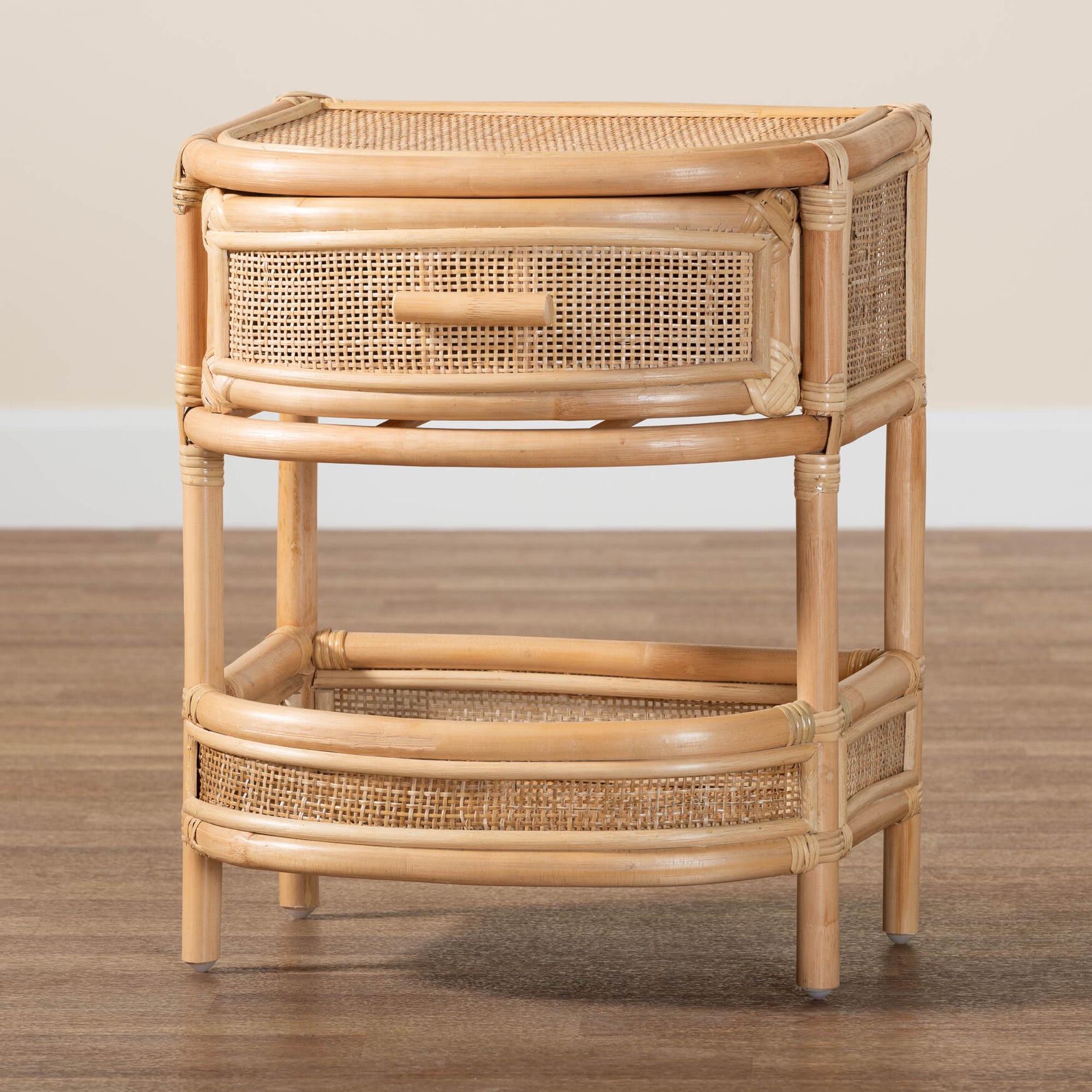 Divitia Bohemian Natural Rattan 1-Drawer Nightstand, , alternate image number 13