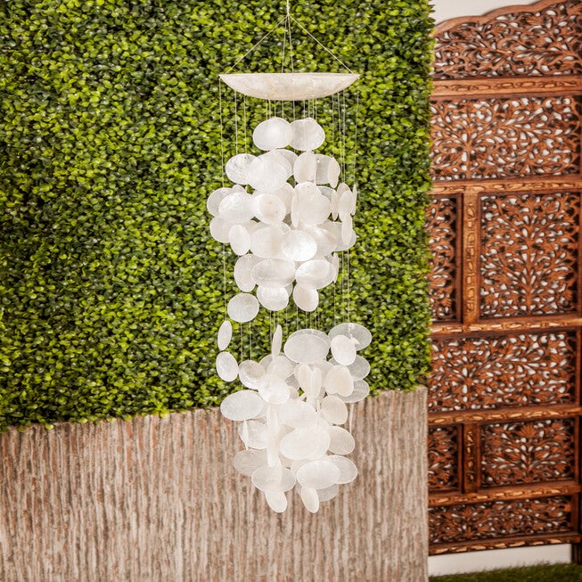 White Capiz Coastal Windchime, , alternate image number 5