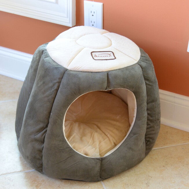 Cat Cave Shape Pet Bed With Anti- Slip Waterproof Base, , alternate image number null