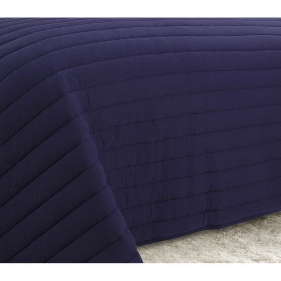 Jersey Knit Blue Stripe Comforter Set, , alternate image number null