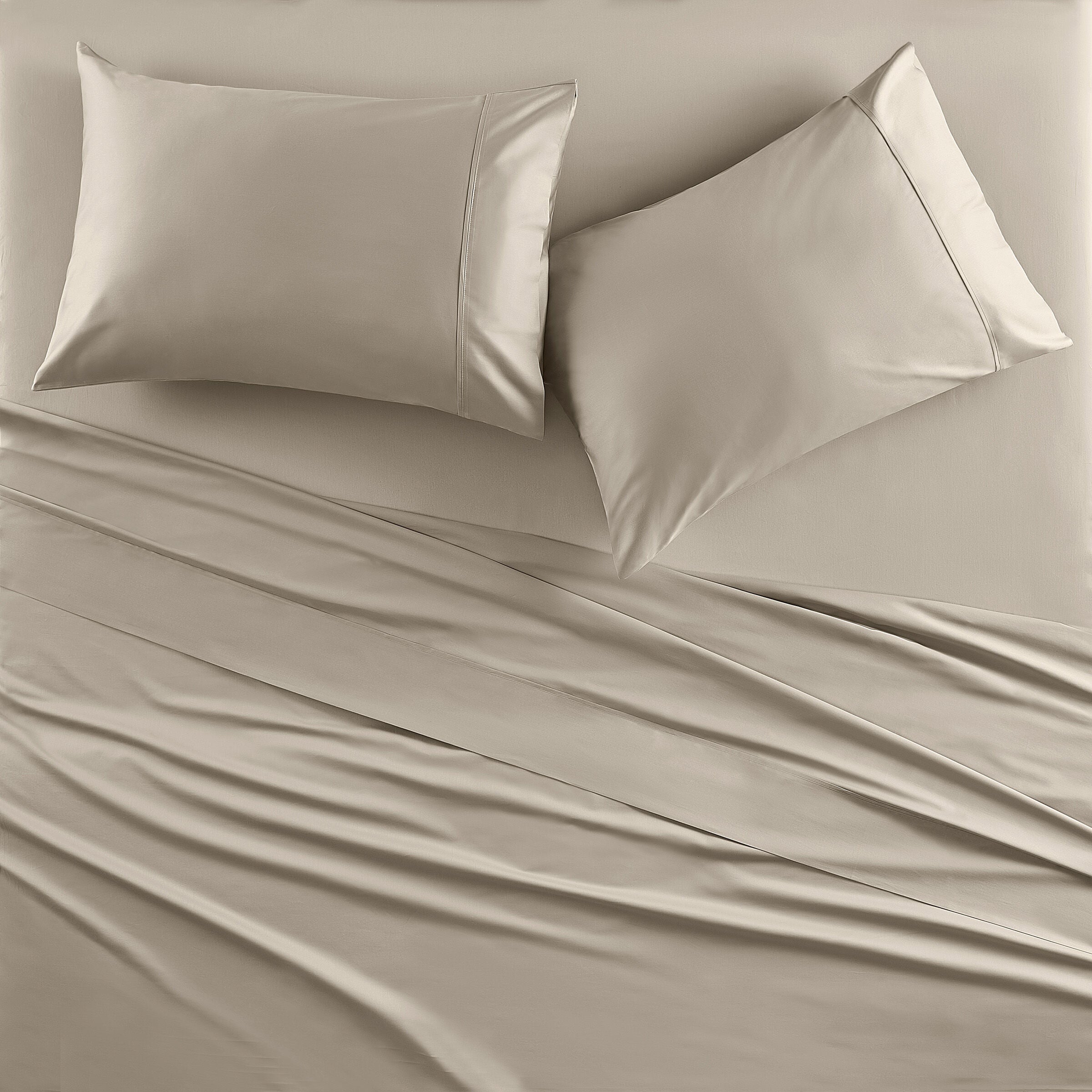 PREMIER SATEEN SHEET SET, ALMOND, hi-res image number 0