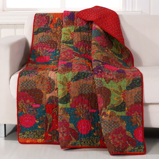 Jewel Quilted Throw Blanket, MULTI, hi-res image number null