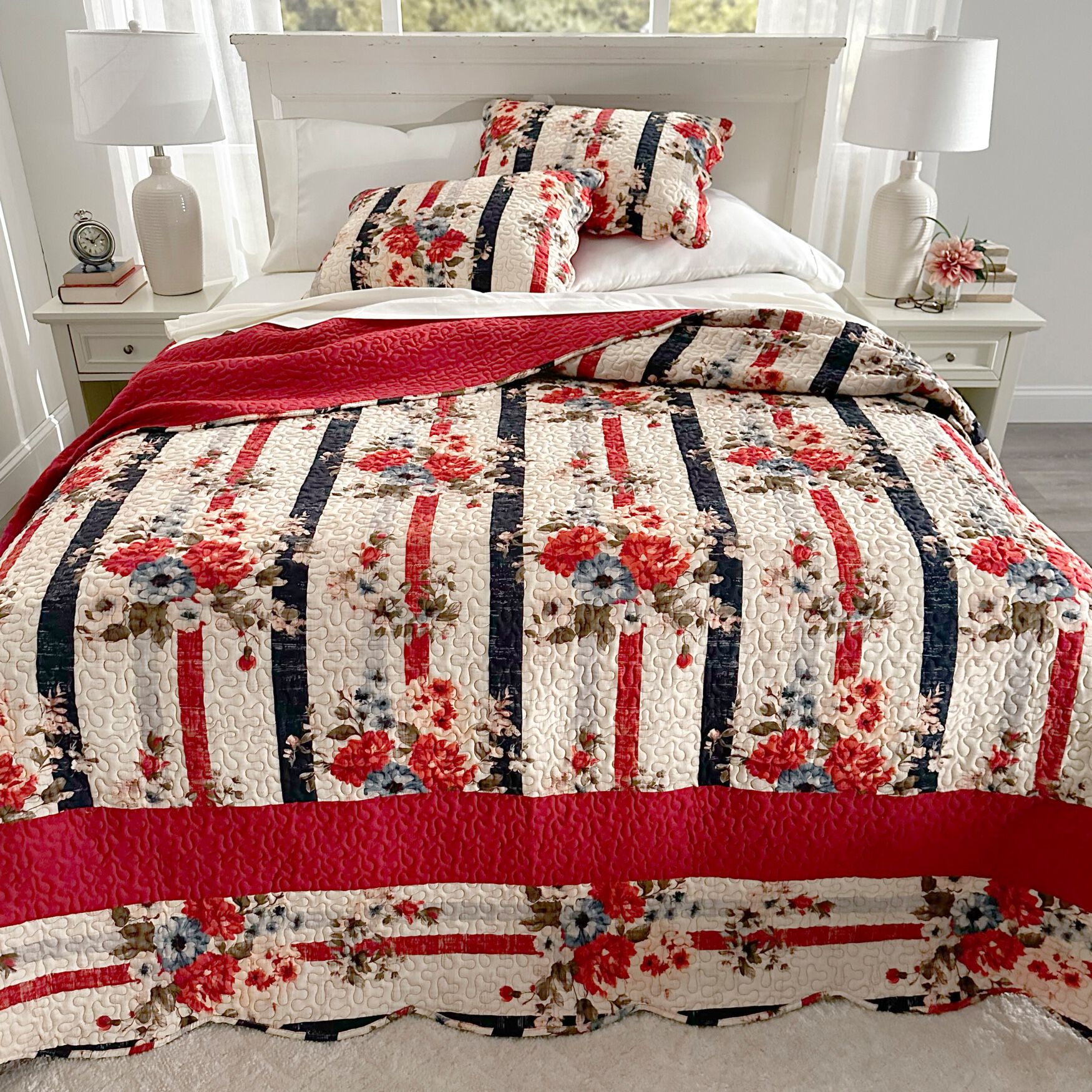 Floral Americana Bedspread, , on-hover image number 1