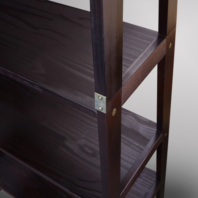 5-Shelf Ladder Bookcase-Espresso, , alternate image number null