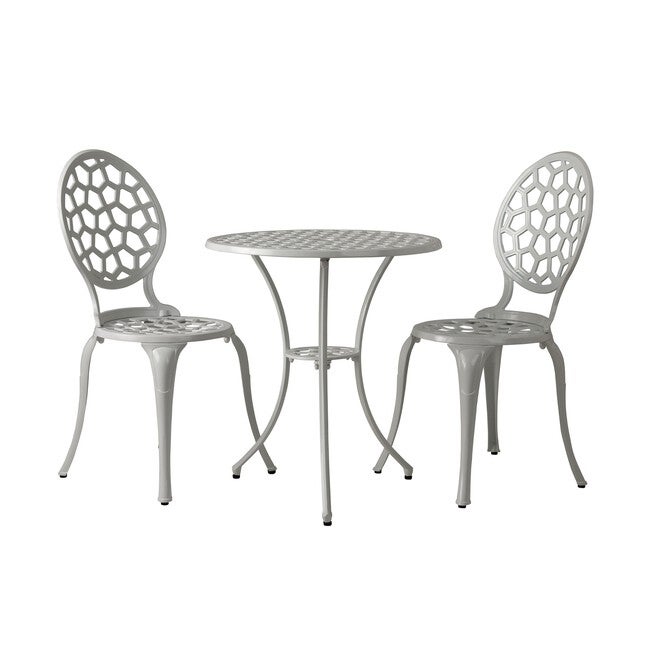 Vashon Aluminum 3-piece Bistro Set in White, WHITE, hi-res image number null