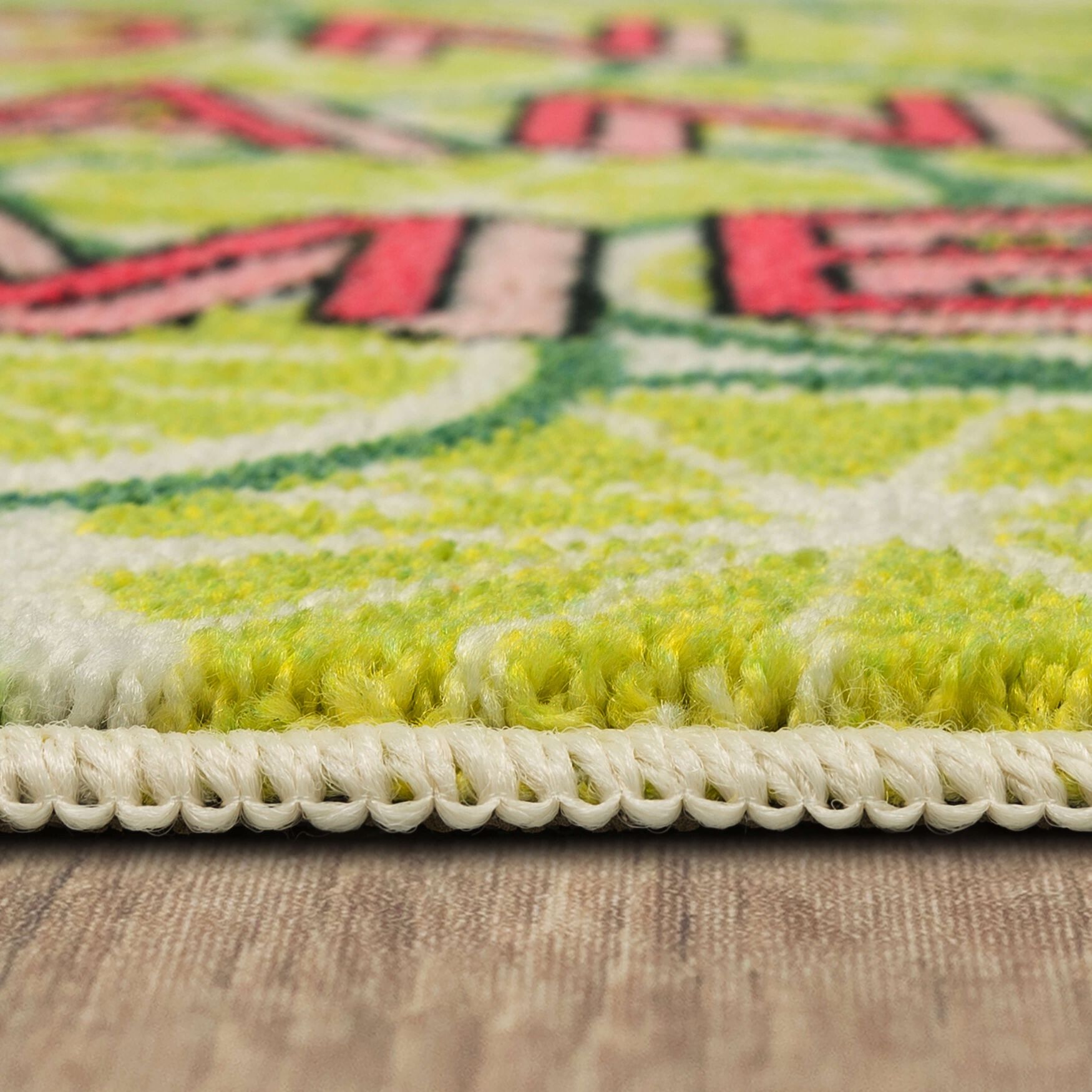 On Island Time Lime Green Kitchen Rug, , alternate image number 4