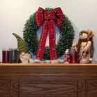 Red Plaid LED Wired Ribbon Bow, , alternate image number null