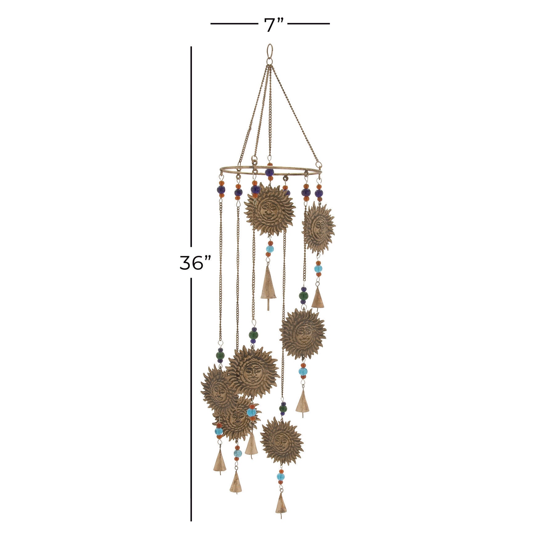 Brass Metal Eclectic Windchime, , alternate image number 2