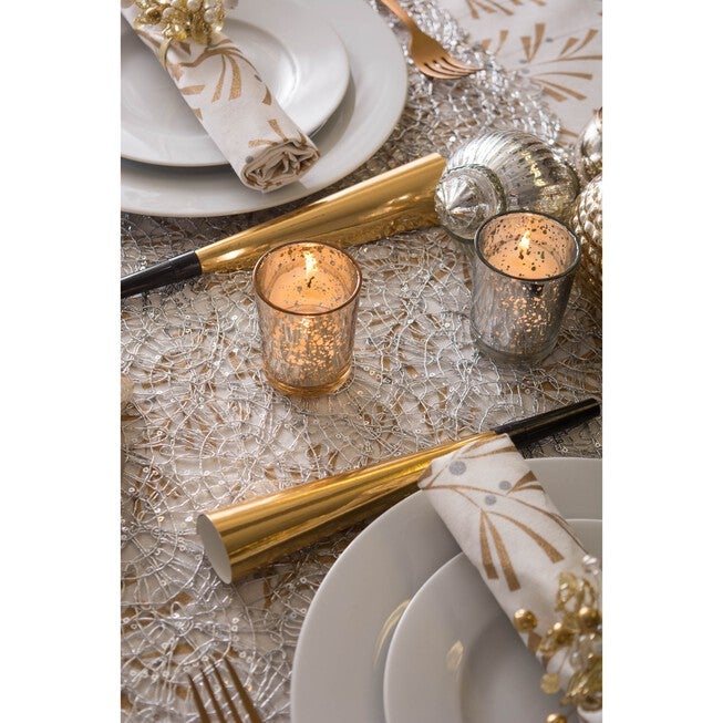 Silver Sequin Mesh Table Runner Roll, , alternate image number null