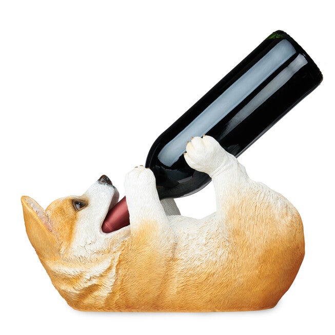Corgi Wine Bottle Holder By True, ASSORTED, hi-res image number 0