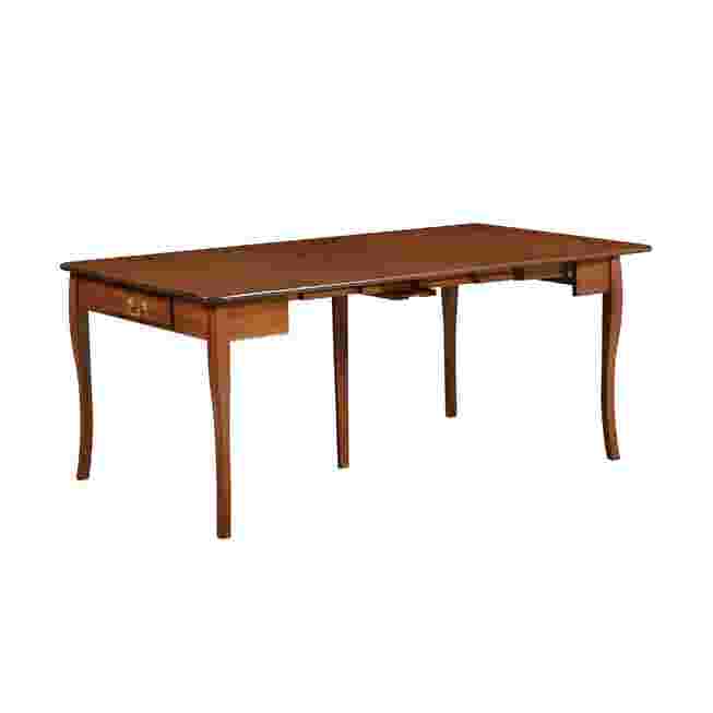 Long wooden dining table with drawers