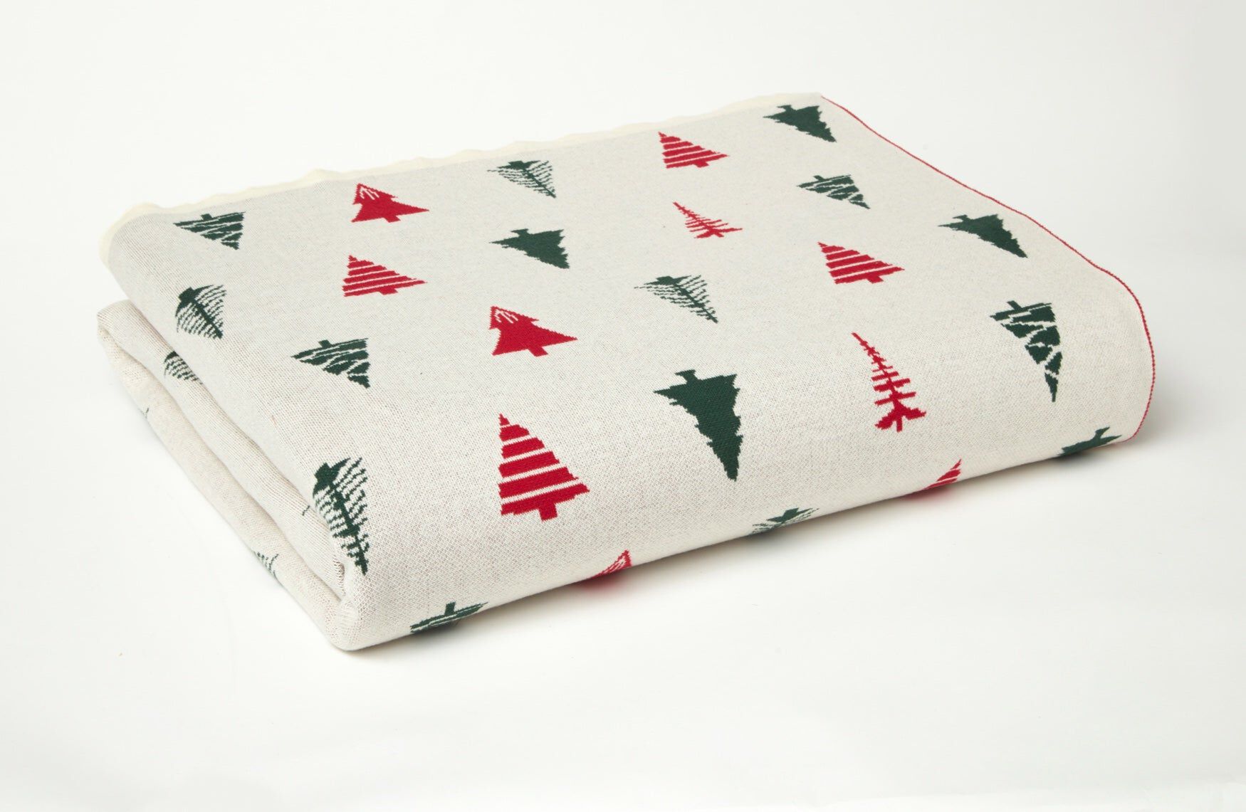 Holiday Knitted Throw Blanket