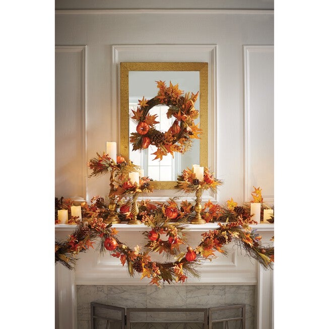 9' Harvest Wheat Garland, , alternate image number null