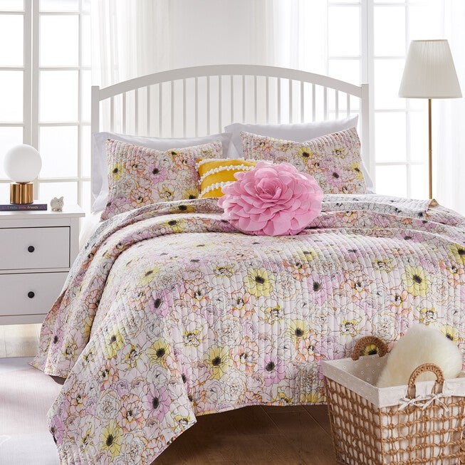 Misty Bloom Quilt and Pillow Sham Set, , alternate image number 3