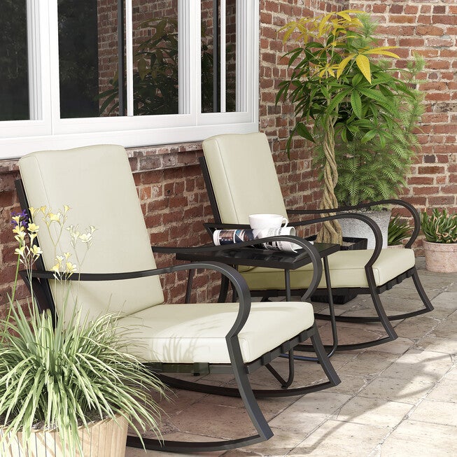 3-Piece Rocking Chair Set With Matching End Table, , alternate image number null