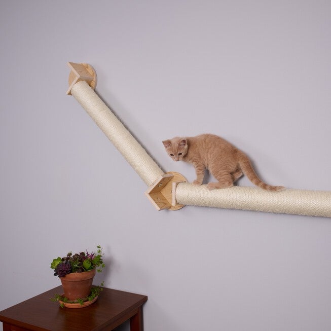 Armarkat Wall Series Wall Climbing Cat Post Bridge W2307, NATURAL BEIGE, alternate image number null