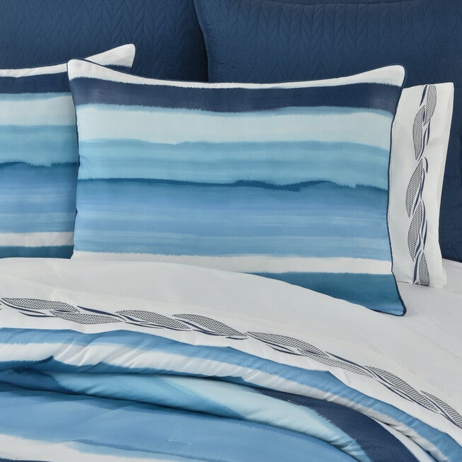 Balboa 4 Piece Comforter Set, BLUE, alternate image number 1