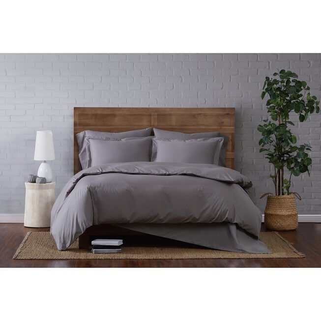 Classic Cotton 3-Pc. Duvet Set, GREY, hi-res image number null