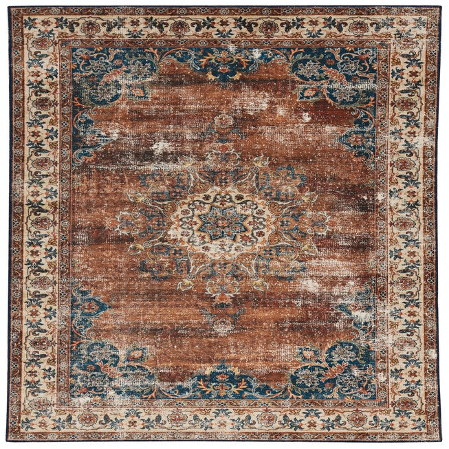 Washable Foster Russet/Ivory Rug, RUSSET, hi-res image number 0
