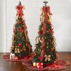 Fully Decorated Pre-Lit 4½' Pop-Up Christmas Tree, PLAID, hi-res image number 0