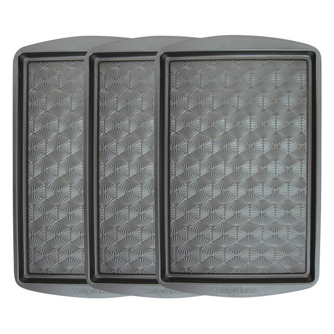 Set 3 15 X 10 Inch No Stick Metal Baking Sheet, ASH GREY, hi-res image number null