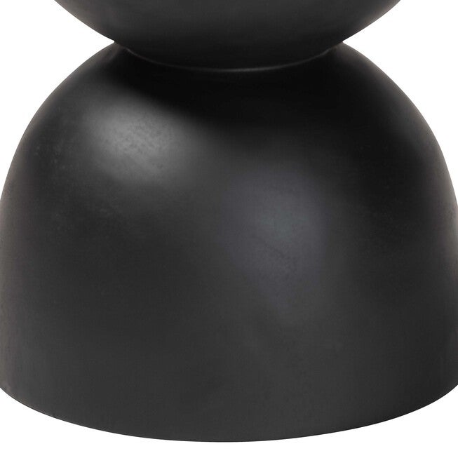 Nomiki Solid Suar Wood Side Table, BLACK, alternate image number 2