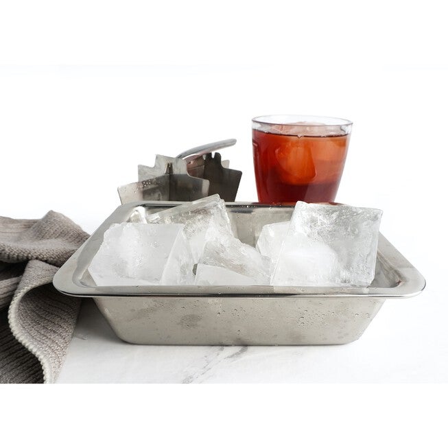 Large Cubes Stainless Steel Ice Cube Tray, , alternate image number null