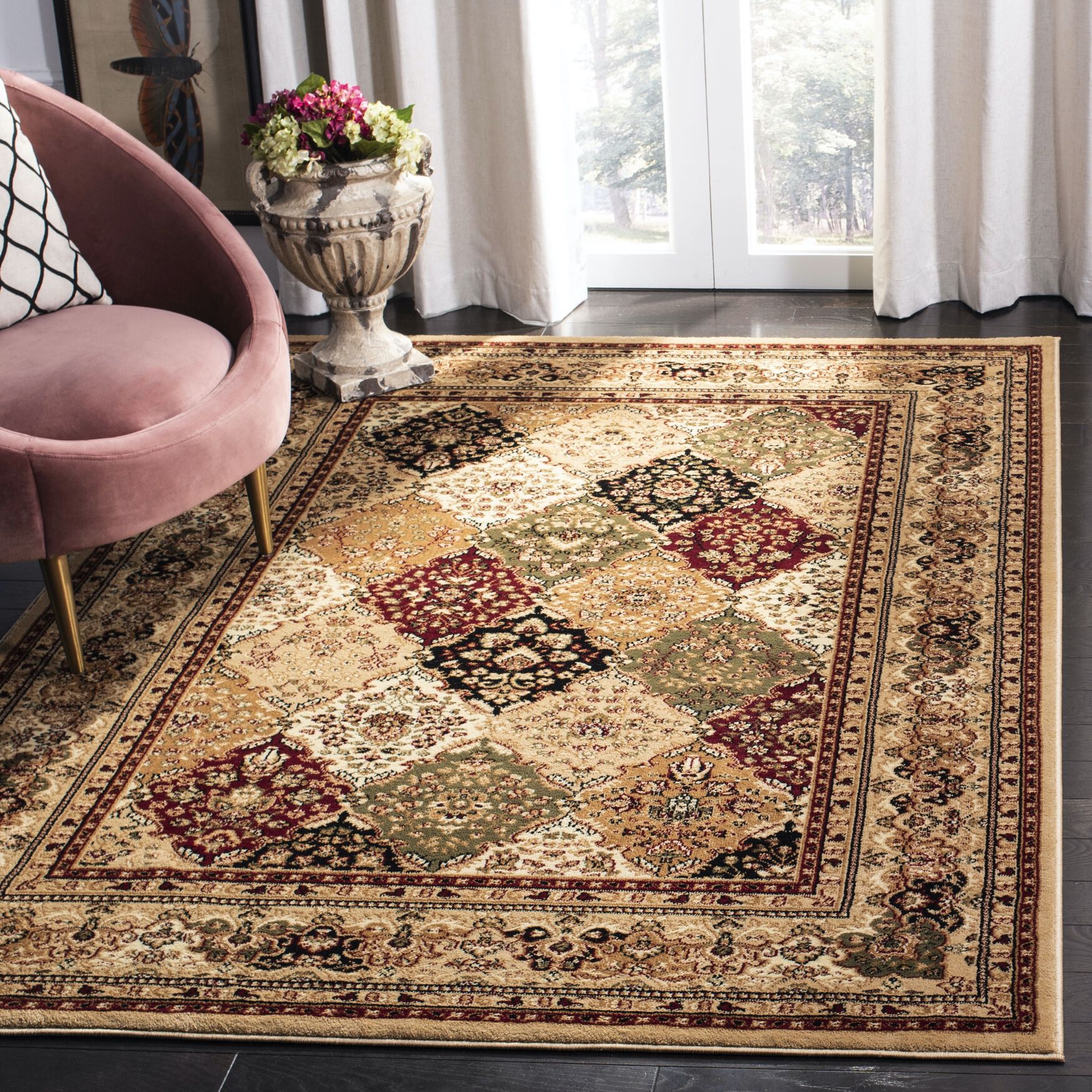 Lyndhurst 221 Multi / Beige 4' X 6' Small Rectangle Rug, , on-hover image number 1