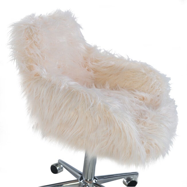 Dawson Faux Fur Barrell Office Chair Pnk, , alternate image number 7