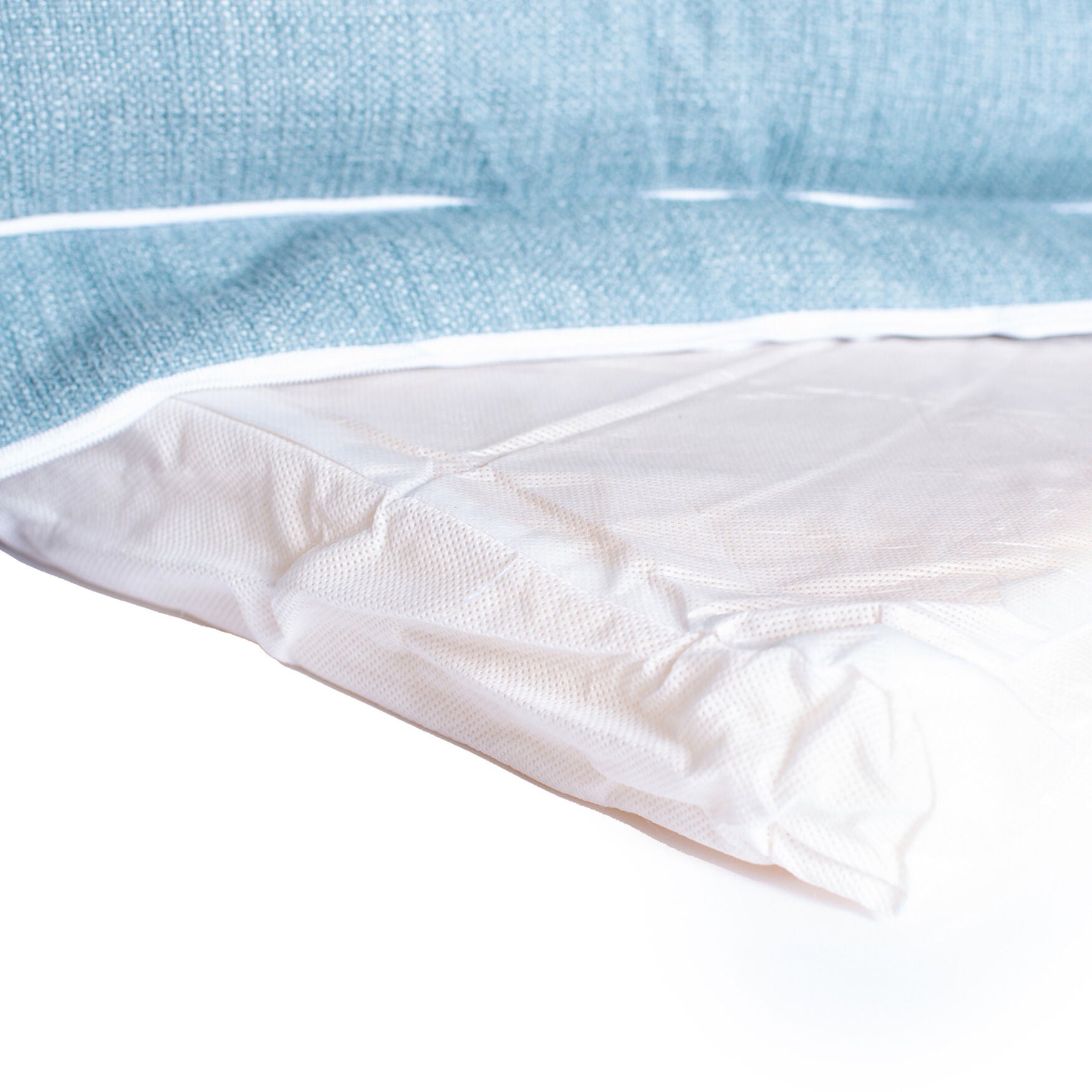 Bolstered Pet Bed Cushion With Poly Fill Cushion, Medium SoothIng Blue, , alternate image number 7