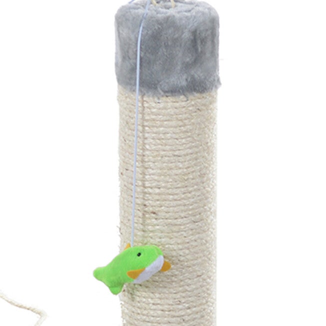 Mouse Shape Real Wood Cat Scratcher Toy, Sisal Scratching Post, , alternate image number null