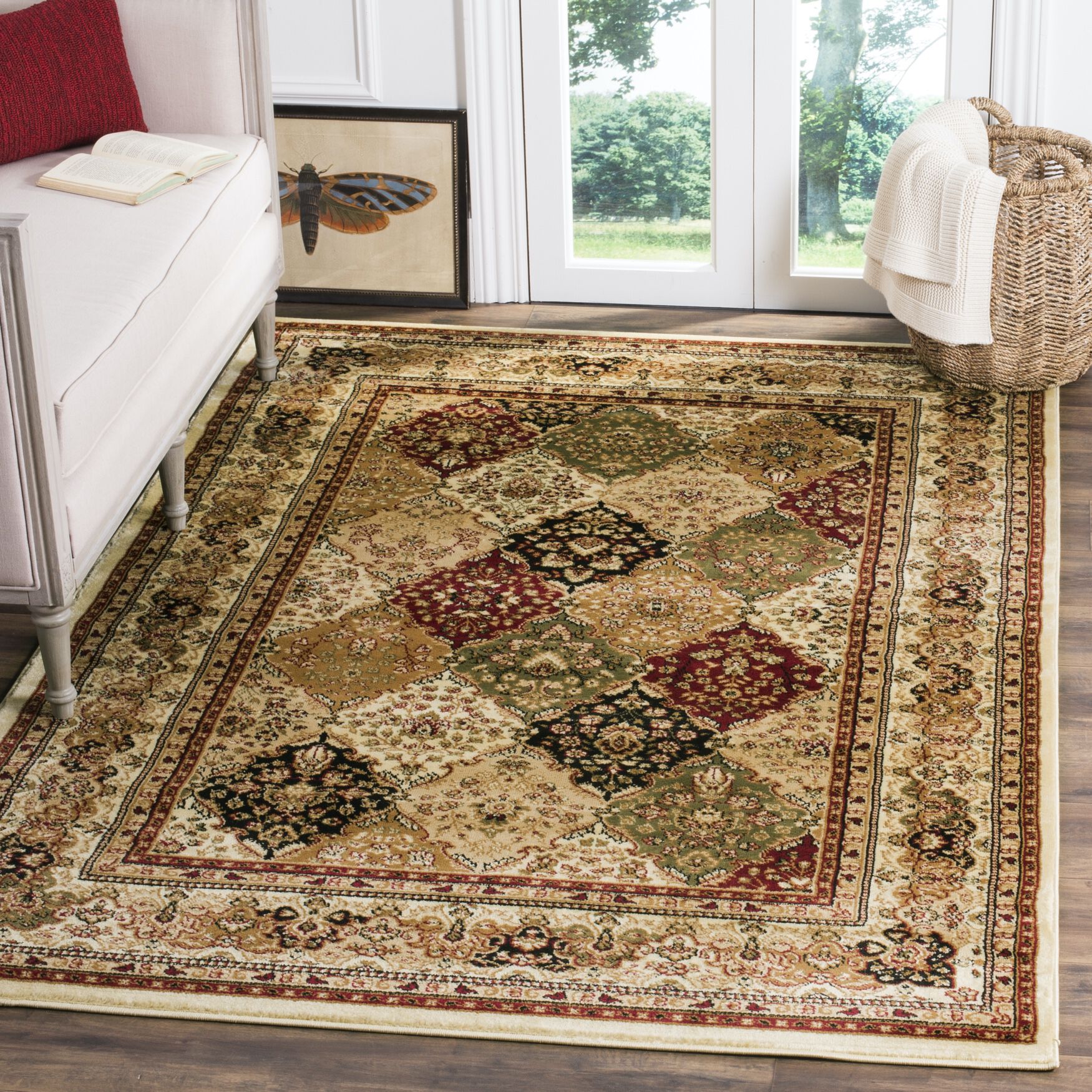 Lyndhurst 221 Multi / Ivory 3'-3 inches X 5'-3 inches Small Rectangle Rug, , on-hover image number 1