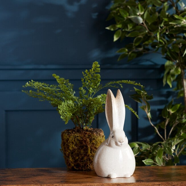 Bunny (Set of 2) 11.75 inchesH Terra Cotta, WHITE/GOLD, alternate image number null