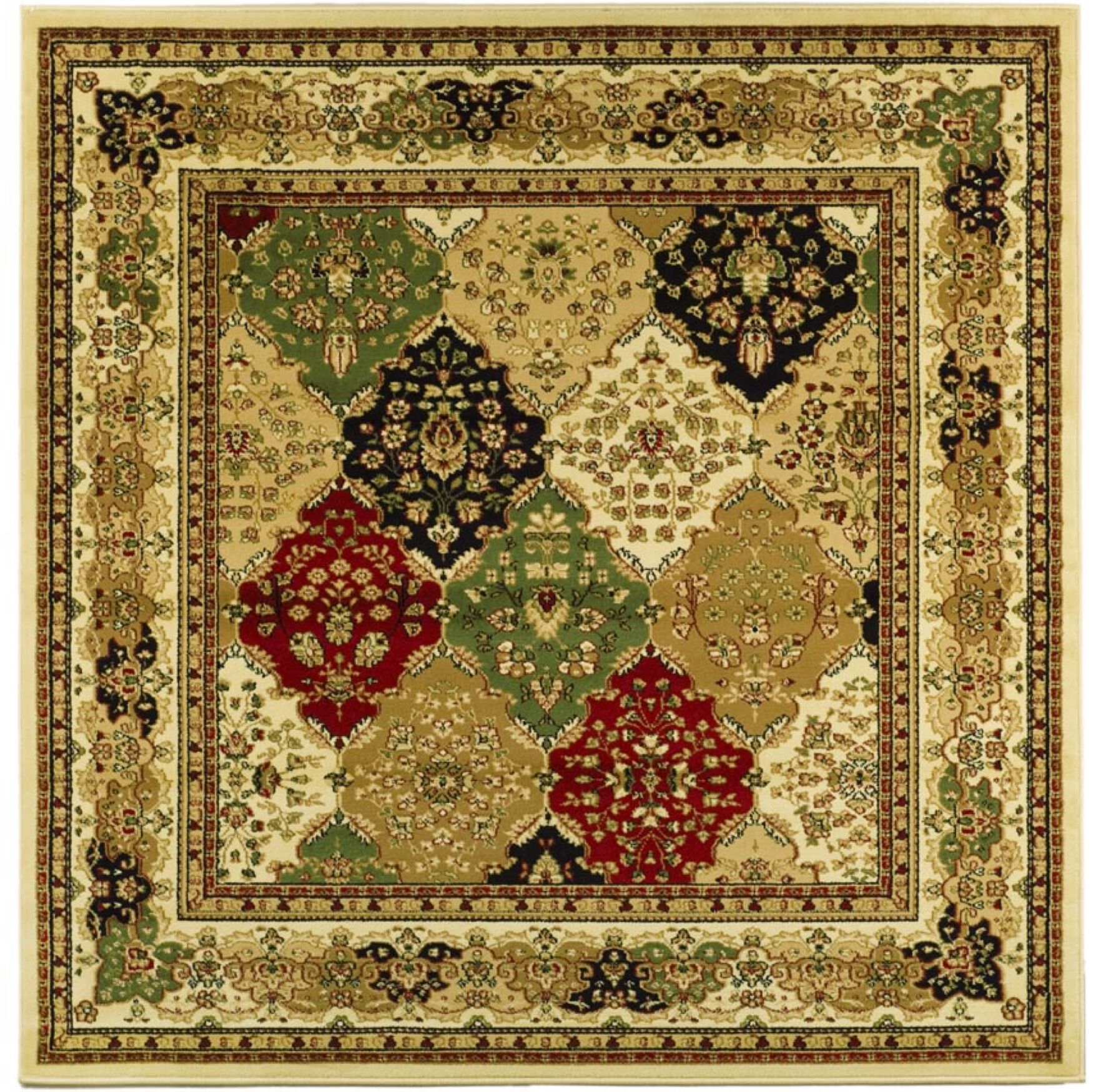 Lyndhurst 221 Multi / Ivory 8' X 8' Square Square Rug, MULTI IVORY, hi-res image number 0