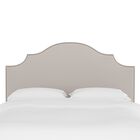 Linen Nail Button Notched Headboard, , on-hover image number null