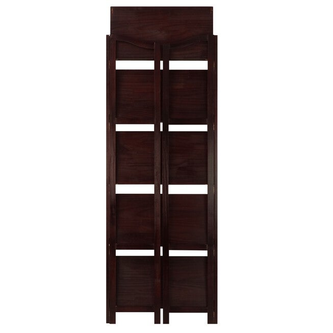 Stratford 5-Shelf Folding Bookcase-Espresso, , alternate image number null