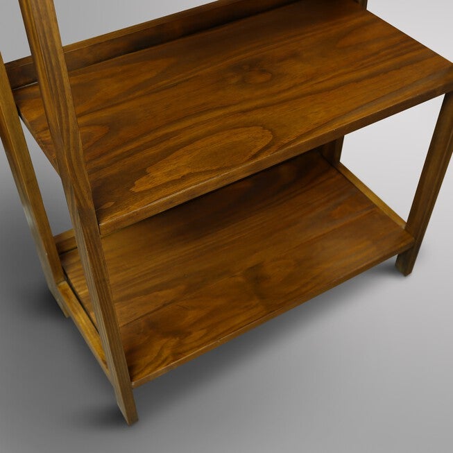 Stratford 3-Shelf Folding Bookcase-Warm Brown, , alternate image number null