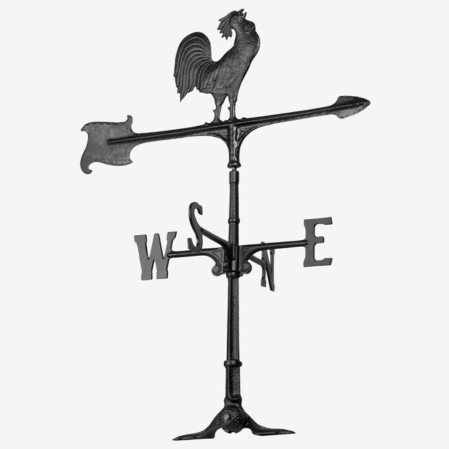 30 inches Rooster Accent Weathervane, BLACK, hi-res image number null