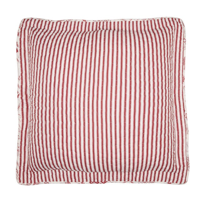 Vintage Christmas Euro Sham, IVORY RED, hi-res image number null