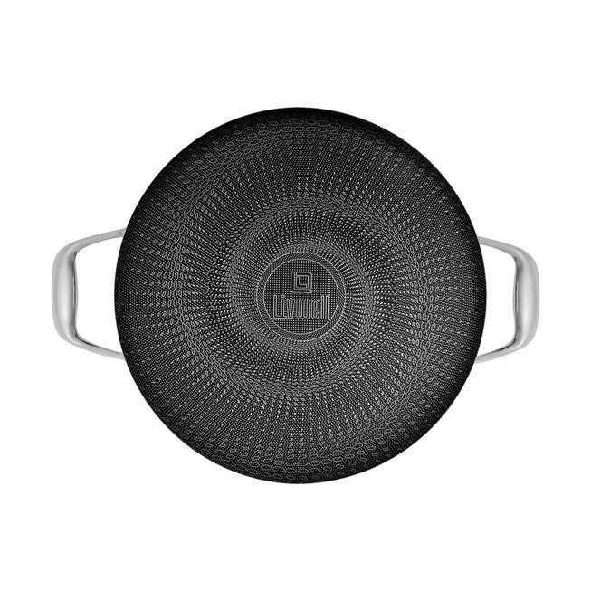 LIVWELL DiamondClad™ 5 Quart Hybrid Nonstick Stainless Steel Saute Pan and Lid, Dishwasher Safe, PFOA-free – Silver/Black, SILVER, alternate image number 5